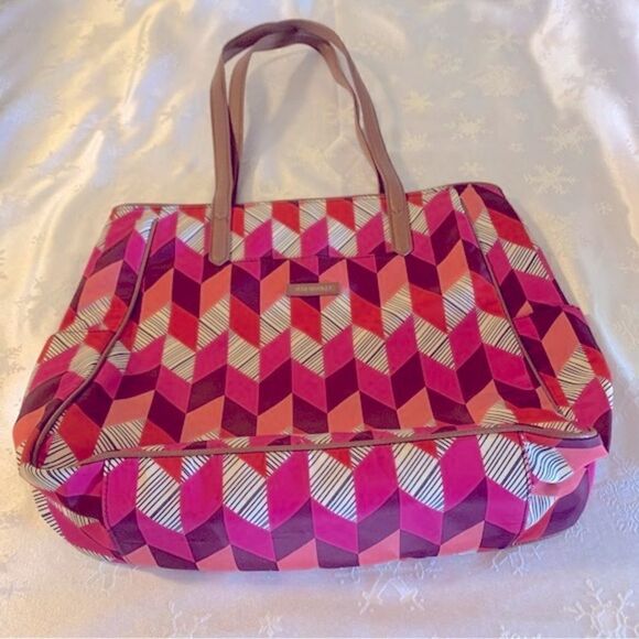 Vera Bradley Shoulder Bag Handbag Shopper Bohemian Chevron XL Gorgeous - Picture 3 of 9